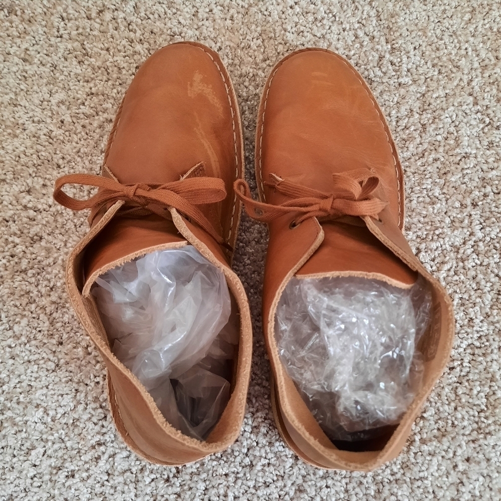 Clarks Originals Desert Chukka Boots Dark Tan Genuine Leather 26162422 Size 11 - Picture 10 of 16